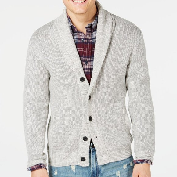 mens textured cardigan